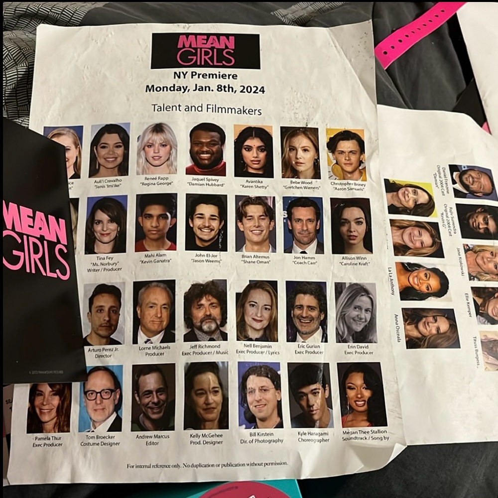 Means Girls Bundle: NY World Premiere Tics, Poster Playbill Lindsay BONUS 1/24 - Picture 4 of 16